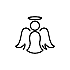 Engelsymbol Im Vektor Logo Stock Vektor Art und mehr Bilder von Engel -  Engel, Feiern, Icon - iStock